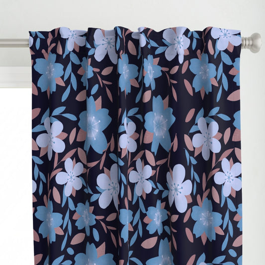 Floral Blossom Curtain Panel